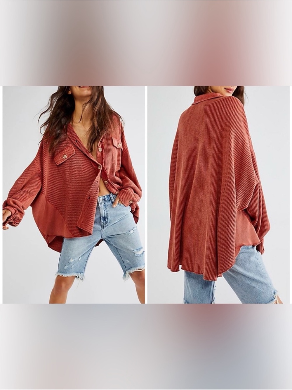 NWOT Free People FP One Scout Jacket - rust red - Large